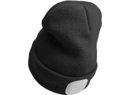 Sapka fejlámpával 180 lm, újratölthető, USB, univerzális méret, pamut/PE, fekete