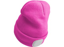 Sapka fejlámpával 180 lm, tölthető, USB, univerzális méret, pamut/PE, rózsaszín