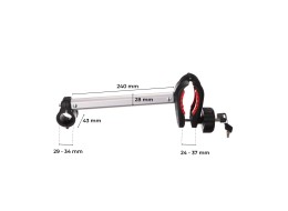 Kar / kerékpárváz-tartó vonóhorogra szerelhető kerékpárszállítóhoz, hosszú, 24 cm - pótalkatrész