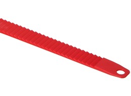 Rögzítőpánt vonóhorogra szerelhető kerékpártartóhoz, 27 cm hosszú, piros - pótalkatrész