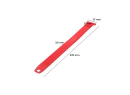 Rögzítőpánt vonóhorogra szerelhető kerékpártartóhoz, 27 cm hosszú, piros - pótalkatrész