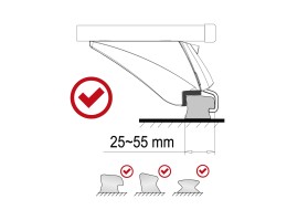 Zárható alumínium keresztlécek ROOF RACK IN 1, 120 cm, teherbírás 90 kg