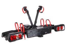 Vonóhorogra szerelhető kerékpárszállító E-BIKE 2 PREMIUM - 2 elektromos kerékpár, teherbírás 60 kg,