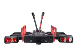 Vonóhorogra szerelhető kerékpártartó E-BIKE 3 PREMIUM - 3 elektromos kerékpár, teherbírás 60 kg, öss