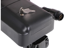 Vonóhorogra szerelhető kerékpártartó E-BIKE 3 PRO - 3 elektromos kerékpár, teherbírás 60 kg, összecs