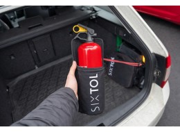 1 kg-os tűzoltókészülék-tartó autóba tépőzárral CAR FIRE 1