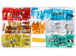 Késes autóbiztosíték-készlet MECHANIC FUSE SET 1, 5-30A, 120 db
