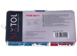 Késes autóbiztosíték-készlet MECHANIC FUSE SET 1, 5-30A, 120 db