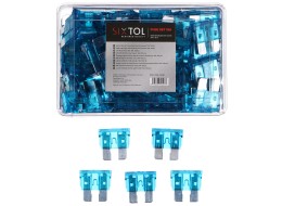 Lapos autóbiztosíték készlet MECHANIC FUSE SET 15A, 100 db
