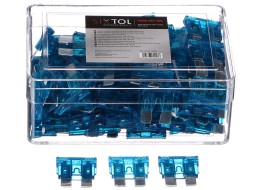 Lapos autóbiztosíték készlet MECHANIC FUSE SET 15A, 100 db