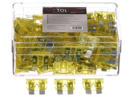 Lapos autóbiztosíték készlet MECHANIC FUSE SET 20A, 100 db