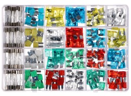 Késes és üveg autóbiztosíték-készlet MECHANIC FUSE SET 215