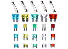 Késes és üveg autóbiztosíték-készlet MECHANIC FUSE SET 215