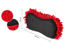 Autómosó szivacs CAR DETAILING WASH 1, 24 x 12,5 x 6 cm, fekete-piros