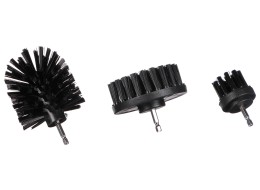 Fúróhoz való autótisztító kefe készlet CAR DETAILING DRILL BRUSH 3 HARD, 3 db