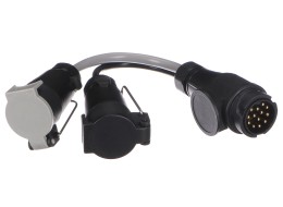 Vontatócsatlakozó dugójának kábelreduktora TRAILER CABLE 6, 13pin-ről 7pin N+S-re, 35 cm