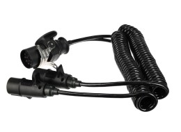 Csatlakozó spiráladapter 15 tűsről 2×7 tűs dugóra (S+N) TRAILER CABLE 9, 24V, 3,5m