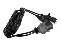 Csatlakozó spiráladapter 15 tűsről 2×7 tűs dugóra (S+N) TRAILER CABLE 9, 24V, 3,5m