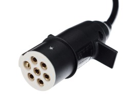 Csatlakozó spirálkábel 7 tűs S típus TRAILER CABLE 10, műanyag dugó, 24V, 3,5m