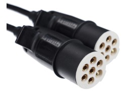 Csatlakozó spirálkábel 7 tűs S típus TRAILER CABLE 10, műanyag dugó, 24V, 3,5m