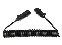 Csatlakozó spirálkábel 7 tűs S típus TRAILER CABLE 10, műanyag dugó, 24V, 3,5m