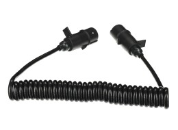 Csatlakozó spirálkábel 7 tűs N típus TRAILER CABLE 11, műanyag dugó, 24V, 3,5m