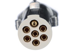 Csatlakozó spirálkábel 7 tűs S típus TRAILER CABLE 12, fém dugó, 24V, 3,5m