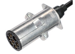 Csatlakozó spirálkábel 7 tűs N típus TRAILER CABLE 13, fém dugó, 24V, 3,5m