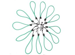 CARGO CORD SET 1 fémkampós rögzítőgumi szett, 21 cm, 12 db