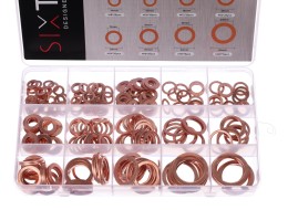 Réz tömítőgyűrű készlet MECHANIC RING SET 2, M5–M20, 300 db