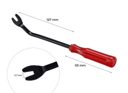 Hajlított rövid villás kihúzó kárpitozás és belső tér szétszereléséhez MECHANIC TRIM ONE 13