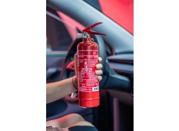 FIRE STOP poroltó 1 kg, ABC, teljesen fém, fémtartóval