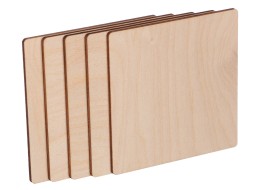 Fa lapok CREATIVE WOOD SET 5, 10 x 10 cm