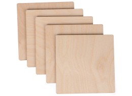 Fa lapok CREATIVE WOOD SET 5, 10 x 10 cm