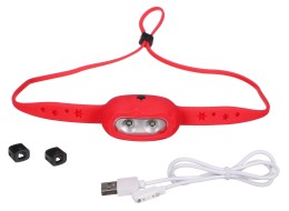 Fejlámpa gumipánttal HEADLAMP STAR, 120 lm, LED, USB