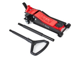Nagy teherbírású alacsony profilú görgős hidraulikus emelő, pedállal SX JACK PEDAL 3T BLACK