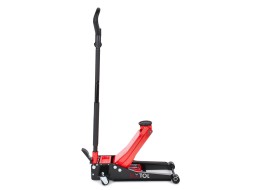 Nagy teherbírású alacsony profilú görgős hidraulikus emelő, pedállal SX JACK PEDAL 3T BLACK