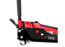 Nagy teherbírású alacsony profilú görgős hidraulikus emelő, pedállal SX JACK PEDAL 4T BLACK