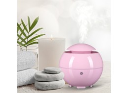 Aroma diffúzor Globe rózsaszín fényes 150 ml