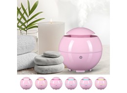 Aroma diffúzor Globe rózsaszín fényes 150 ml