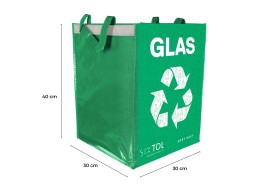 Szelektív hulladékgyűjtő zsák SORT EASY GLAS DE, 30x30x40cm, 36l
