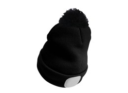 Fejlámpás sapka 180 lm, tölthető, USB, univerzális méret, pamut/PE, fekete bojt