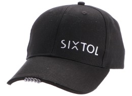 Sapka beépített LED-fénnyel B-CAP 25 lm, újratölthető, USB, univerzális méret, fekete