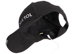 Sapka beépített LED-fénnyel B-CAP 25 lm, újratölthető, USB, univerzális méret, fekete