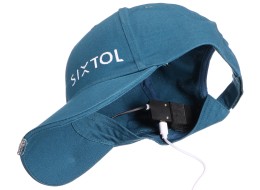 Baseballsapka LED lámpával B-CAP 25lm, újratölthető, USB, univerzális méret, kék