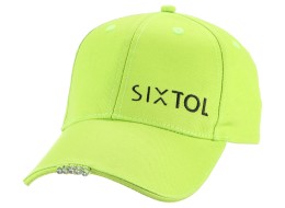 Sildes sapka LED-világítással B-CAP 25 lm, újratölthető, USB, univerzális méret, fluoreszkáló zöld