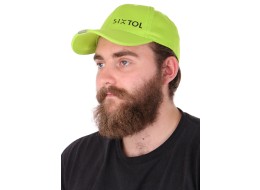 Sildes sapka LED-világítással B-CAP 25 lm, újratölthető, USB, univerzális méret, fluoreszkáló zöld