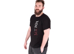 Férfi póló T-SHIRT, fekete, L méret, 100% pamut