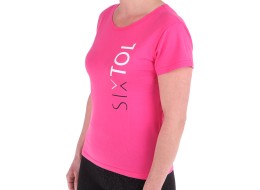 Női póló T-SHIRT, rózsaszín, méret S, 100% pamut