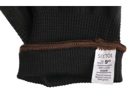Munkakesztyű poliészterből, részben poliuretánba mártott GLOVE PE-PU 9, fekete, 9-es méret